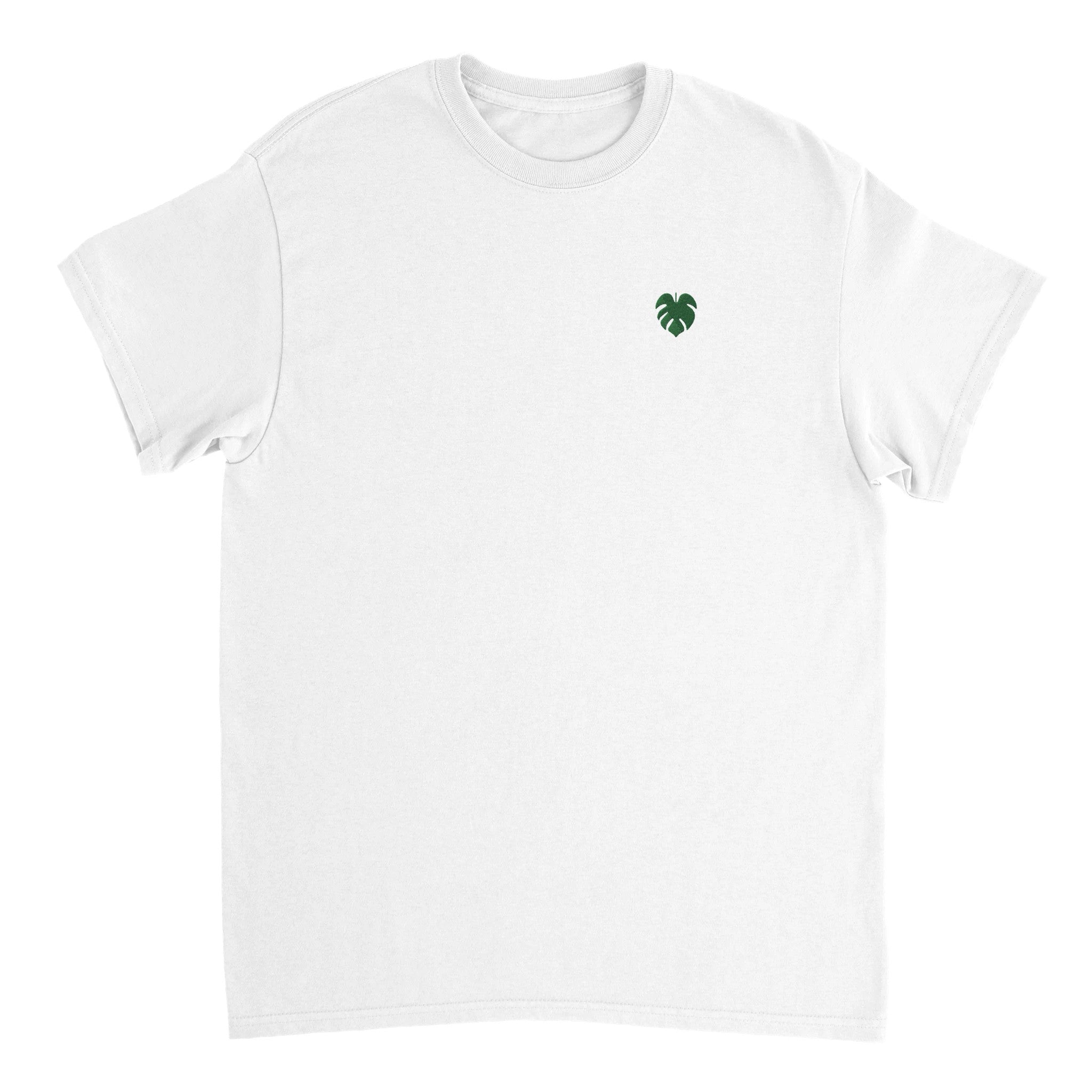 Monstera Embroidery T-Shirt - Heavyweight Unisex Patchicon Essential